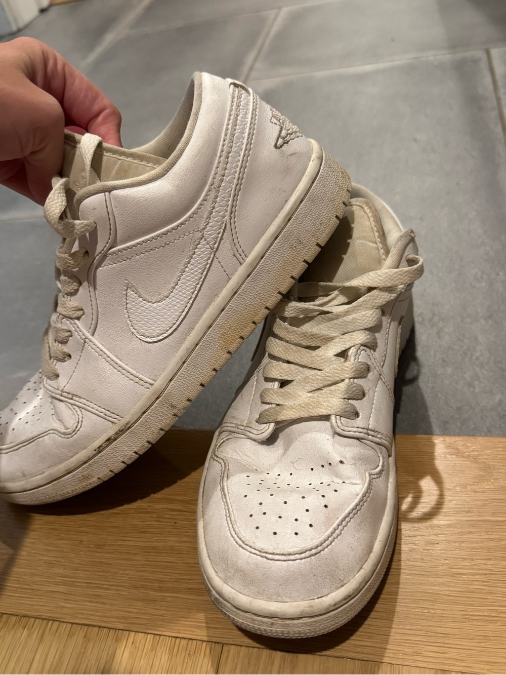 Nike White Low-Top Leather Sneakers